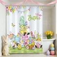 thumbnail image 6 of Hometravel Easter Holiday Bath Shower Curtain, No Drill Required Linen Fabric Curtain with Hooks, Water Resistant Tub and Shower Liner, Seasonal Decorative Curtain for Bathroom Decor, 6 of 6