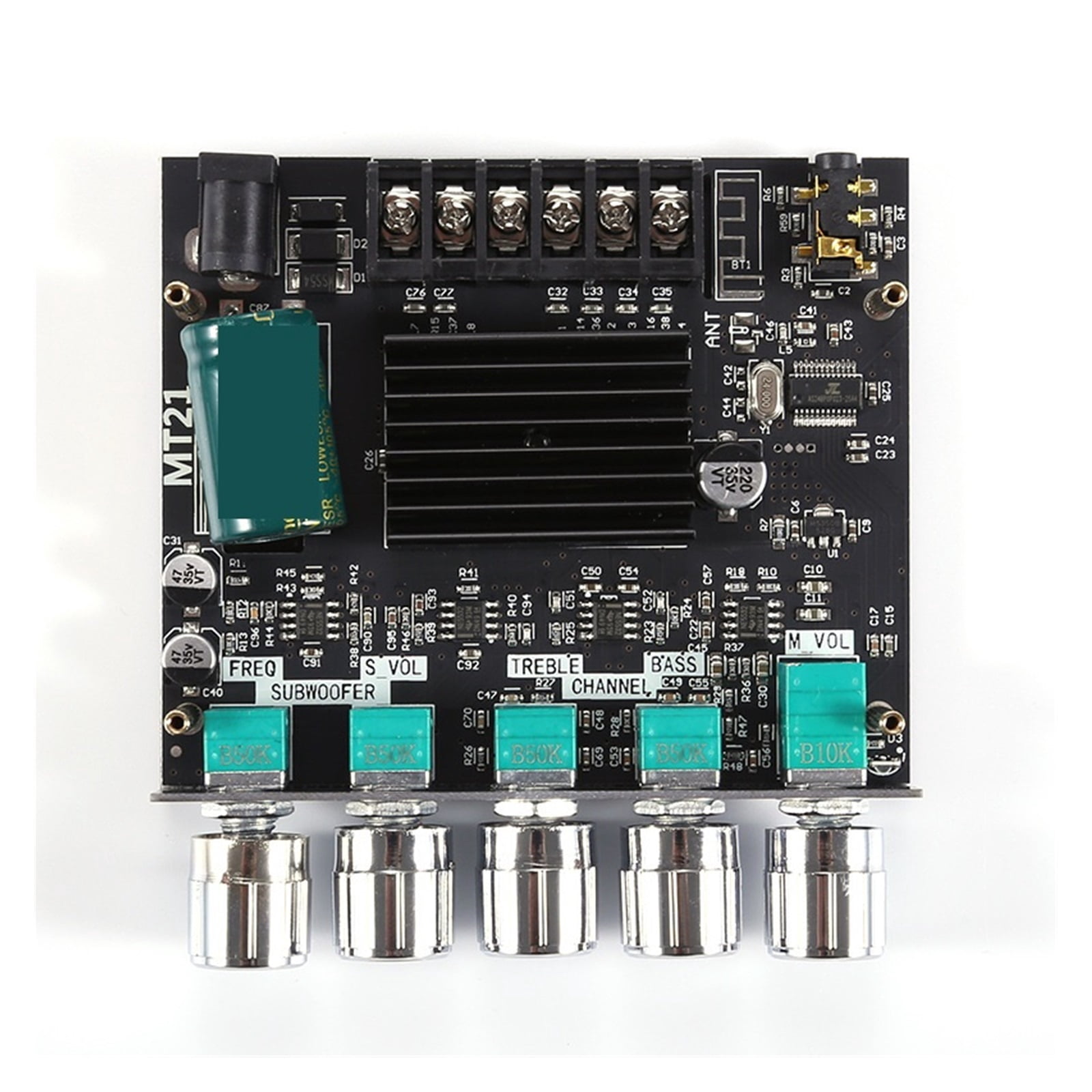 Digital Power Amplifier Board 2.1 Channel Subwoofer AUX Stereo BT 5.0 Bass Amp for Home ,Multi Modes