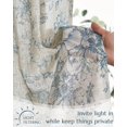 thumbnail image 3 of Cortinas Jinchan con estampado floral de lino, 36 cm, color azul rústico, 2 paneles, 3 of 9