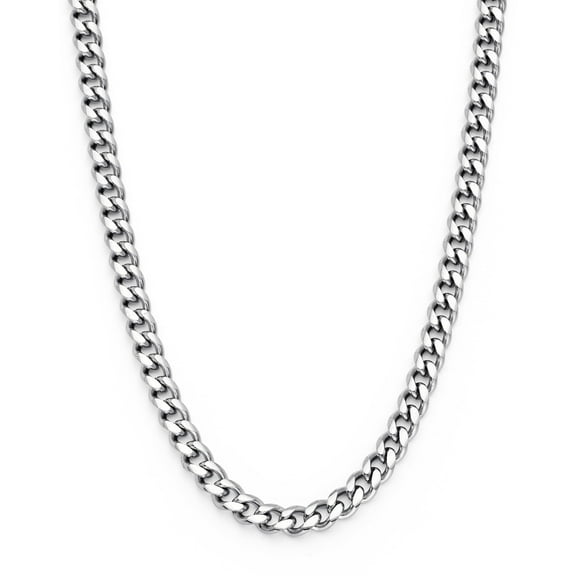 Metal Masters Mens Stainless Steel Curb Chain Necklace 4mm 24