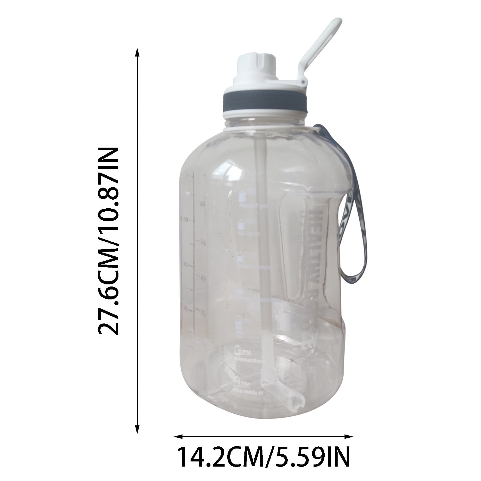  64 OZ Insulated Water Bottle With Straw, AOZEX Stainless Steel  Half Gallon Large Water Bottle For Gym Workout, Double Wall 1/2 Gallon  Metal Water Bottle Big Sports Water Bottle Jug For