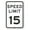 A 1pcs, variant on "Speed Limit 15" Sign | 12" x 8" 3M High Intensity Grade Reflective Aluminum
