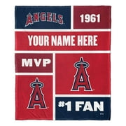 Los Angeles Angels MLB "Colorblock" Personalized Silk Touch 50"x 60" Throw Blanket