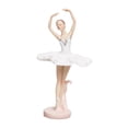thumbnail image 4 of Figura de bailarina, regalo de recuerdo, regalo de cumpleaños, obra de arte, artesanía de personajes modernos Blanco, 4 of 9