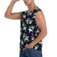 thumbnail image 3 of KLL Cartoon Sharks Print Workout Tank Tops Gym Sleeveless Fitness Muscle Tee-3X-Large, 3 of 7