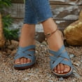 thumbnail image 3 of Mepaouo Womens Orthopedic Wedge Sandals Arch Support Summer Casual Heeled Mules Slip on Dressy Shoes, 3 of 8