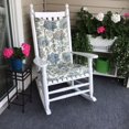 thumbnail image 4 of Barnett Home Decor Outdoor Rocking Chair Cushions – Boutique Blue Floral, Extra-Large Set Seat 19x19 & Back 18x23, Fade & Weather Resistant Porch Rocker Cushions, 4 of 8