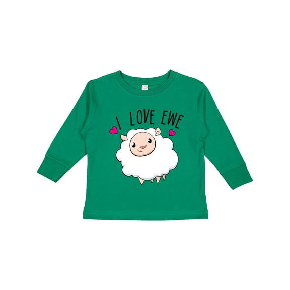 Inktastic I Love Ewe- cute sheep Boys or Girls Long Sleeve Toddler T-Shirt