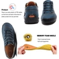 thumbnail image 3 of Mens Casual Shoes Summer Breathable Sneakers Loafers Walking Shoes Hand Made Lace-Up Leather Dress Flats Shoes for Driving Business Working Office, 3 of 15