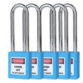 thumbnail image 4 of 5 Pieces Padlock Industrial Car Lockout Kit Simple Durable Access Control Equipment Lockpicking Sets Safety Locks for Companies Blue, 4 of 5