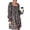 Dark Gray, variant on Women's Leopard Smocked Flounce Sleeve Mini Dress for Summer Parties Lightweight Polyester % Spandex % for events