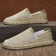 thumbnail image 5 of New Men's Casual Low Top Canvas Shoes Male Loafers Sneakers Slip On Breathable Flats Boat Shoes Driving Shoes Moccasins Casual Walking Shoes, 5 of 15