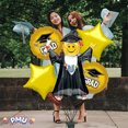 thumbnail image 4 of PMU Graduation Jumping Smiley Grad Balloon Bouquet | Jumping Grad Mylar Balloons | Jump for Joy Graduation Smiley Grad Balloon | Grad Foil Balloons | Gold (5/Pkg) Pkg/1, 4 of 8