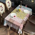 thumbnail image 2 of Pioneer Flower Floral Print Pattern Rectangle Tablecloth 60"x120", Waterproof Polyester Table Cloth, Wipeable Spillproof for Dining Camping Indoor Outdoor, 2 of 6
