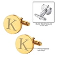 thumbnail image 4 of BodyJ4You 2PC Cufflinks Engraved Personalized Initials Letter G Formal Button Shirt Gift Box Set, 4 of 6