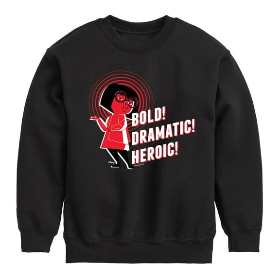 The Incredibles - Bold Dramatic Heroic - Toddler and Youth Crewneck Fleece Sweatshirt