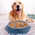 thumbnail image 1 of Cuenco antiglotón para perros con base antideslizante que promueve una alimentación saludable y una digestión lenta (azul grande, laberinto), 1 of 5