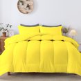 thumbnail image 2 of 1 Piece Luxurious Straight Line Pattern Comforter All Season 800 Threads Count King/Cal King Size - Ultra Soft 550 GSM 100% Egyptian Cotton (Solid Yellow Colour ), 2 of 6