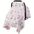 thumbnail image 1 of Breathable Muslin Cotton Carseat Canopy, Lightweight Carseat Cover, Stroller Cover, 1 of 5