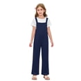 thumbnail image 4 of Girl Jumpsuit Straight Leg Jumpsuit Casual Sleeveless Loose Overall Girl Summer Clothes 7-8 Years, 4 of 4