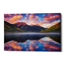 Epic Graffiti "Red Mountain Reflections" by Darren White, Giclee Canvas Wall Art 40" x 60"