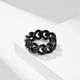 thumbnail image 2 of Anillo de cadena de eslabones cubanos para hombre y mujer, acero dorado, titanio negro, personalizado, liso y pulido (19 mm de ancho)., 2 of 3