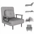 thumbnail image 2 of Canapé-lit Pliant Convertible 5 Positions Gris, 2 of 14