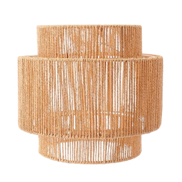 de lámpara de cuerda de papel, tejida estilo boho retro, accesorios para lámparas de mesa, funda para lámpara de restaurante, casa