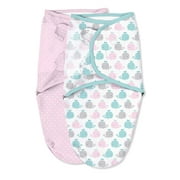 SwaddleMe Original Swaddle – Size Small/Medium, 0-3 Months, 2-Pack (Pink Polka Whale)