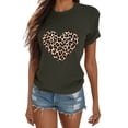 thumbnail image 6 of HCYSFG Cheetah Print Tops For Women Leopard Print T Shirts Crewneck Short Sleeve Heart Graphic Relaxed Fit Pullover Tees, 6 of 9