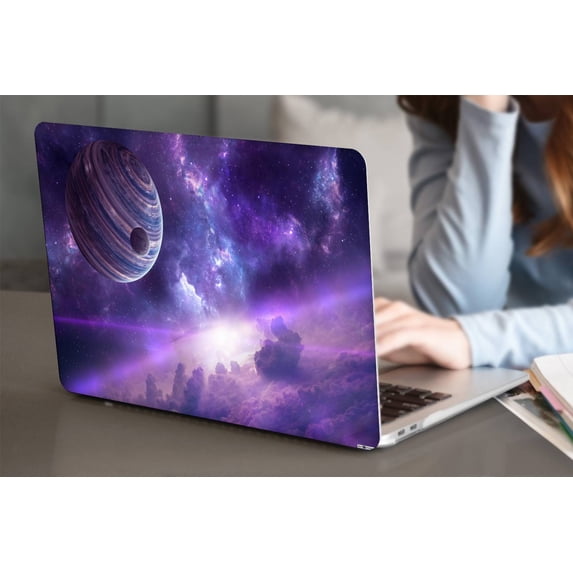 KSK KAISHEK Compatible with MacBook Air 13" Case 2022 2021 2020 2019 2018 Release Model A2337 m1/A2179/A1932, Plastic Hard Case + Black Keyboard Cover, Galaxy A 0244