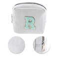 thumbnail image 4 of Unique Bargains 1 Pc Letter R Pattern Makeup Bag for Travel White Corduroy, 4 of 6