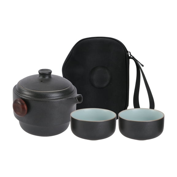 Set Tea Fu Chinese Kung Teacups Portable Cup Travel Teapot Ceramic Handle Porcelain Japanese Style Kungfu Sake Pot
