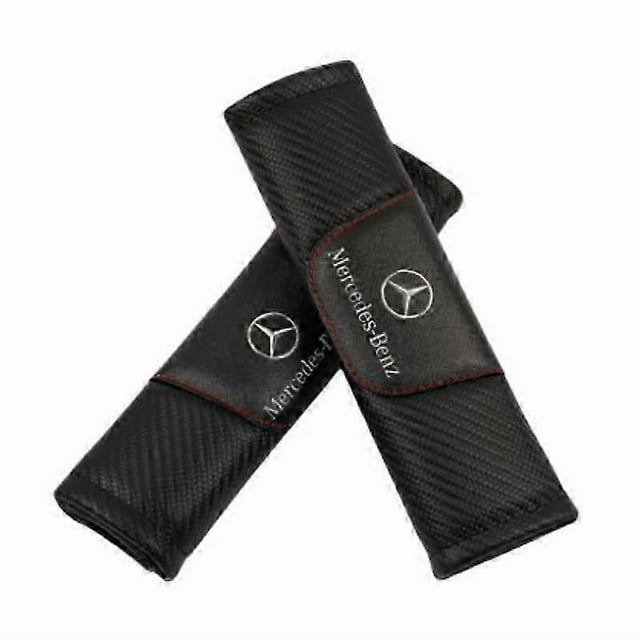 Suitable For Mercedes-benz Car Seat Belt Shoulder Pad Leather Interior Decoration Seat Belt Shoulder Pad Cover (pair)