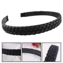 OATIPHO Black Braid Headband Decorative for Women Office 1Set