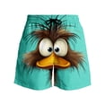 thumbnail image 6 of Timoontee Mens Funny Cartoon Animals Print Swim Trunks Lightweight Quick Dry Beach Shorts Elastic Waist Drawstring Summer Casual Shorts Green XXXL, 6 of 6