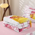 thumbnail image 5 of Manfei Pink Coquette Bowknot Zipper Full Size Comforter Sets with Fitted Sheet and 2 Pillowcases,Softball Ball Games Zipper Bedding Set,Pink Reversible,4 Pieces, 5 of 7