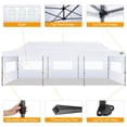 thumbnail image 4 of COBIZI 10x30 Pop Up Canopy Tent with 8 Sidewalls, Heavy Duty Waterproof UPF 50+ Commercial Instant Gazebo, Ez Setup for Party, Wedding & Trade Show, Includes Roller Bag, White, 4 of 8