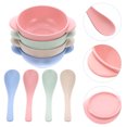 thumbnail image 2 of 4 Sets Baby Wheat Straw Bowls Break Resistant Baby Feeding Bowls with Spoon, 2 of 9