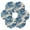 Blue Tie-dye Pattern, variant on 6 Pcs Drink Coasters with Holder 3.94in Woven Coasters for Drinks Red and Green Candy-cane Coaster Set for Protection Table