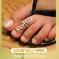 thumbnail image 2 of Clispeed Toe Rings for Women Alloy Silver 1Pack Bohemian Open Rings Comfortable to Wear, 2 of 8
