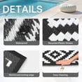 thumbnail image 4 of DEORAB Outdoor Rugs Waterproof Plastic Straw Mat 4'x6' Reversible for RV Patio Deck Beach Black & White, 4 of 8