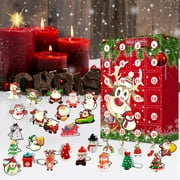 Christmas Advent Calendar 2021 Xmas Countdown Advent Calendar 24 Days Christmas Blind Box Kids Fidget Toys with Mini Christmas Ornaments Xmas Party Game Christmas Gifts for Kids
