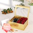 thumbnail image 2 of Cajas de regalo PACKQUEEN Gold con ventana de 24 x 17,5 x 10 cm (paquete de 5), 2 of 6
