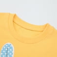 thumbnail image 2 of HILEELANG Toddle Girl Sweatshirts Yellow Rabbit Halloween Cotton Casual Ruffle Autumn Warm Long Sleeve Tops Sweater Outfits 2T, 2 of 4