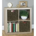 thumbnail image 7 of Seagrass Woven Cube Bin Basket Organizer with Handles for Bedroom, Home Office, Bathroom, Shelf and Cubby Organization, 7 of 7