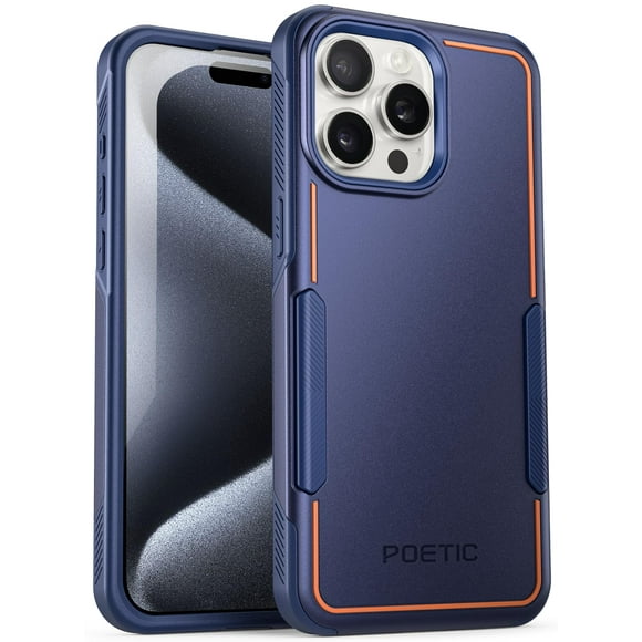 Funda para teléfono Poetic Neon Series para iPhone 15 Pro Max, azul marino