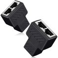 thumbnail image 1 of Distributeur Ethernet Coupleur 1 à 2 Femelle à Femelle Connecteur RJ45 Utilisé dans Cat7 Cat6 Cat5e Cat5 LAN, 1 of 1