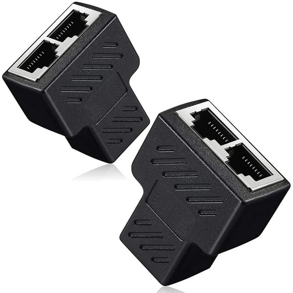 Coupler Ethernet Distributor 1 to 2 Female to Female Ethernet Coupler RJ45 Connector Used in Cat7 Cat6 Cat5e Cat5 LAN