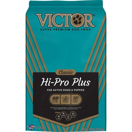 Victor 2374 Classic Hi-Pro Plus High-Protein Beef Recipe Dry Dog Food - 40Lb Bag